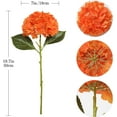thumbnail image 2 of Orange Hydrangea Artificial Flowers Silk Flowers Fake Hydrangeas Real Touch Hydrangea Flowers for Wedding Party Office Home Decor (Orange), 2 of 5