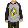 thumbnail image 3 of Harry Potter Toddler Boys' Hogwarts Houses Crest Plaid Raglan 2PC Pajama Set - Gryffindor Hufflepuff Ravenclaw Slytherin, 3 of 5