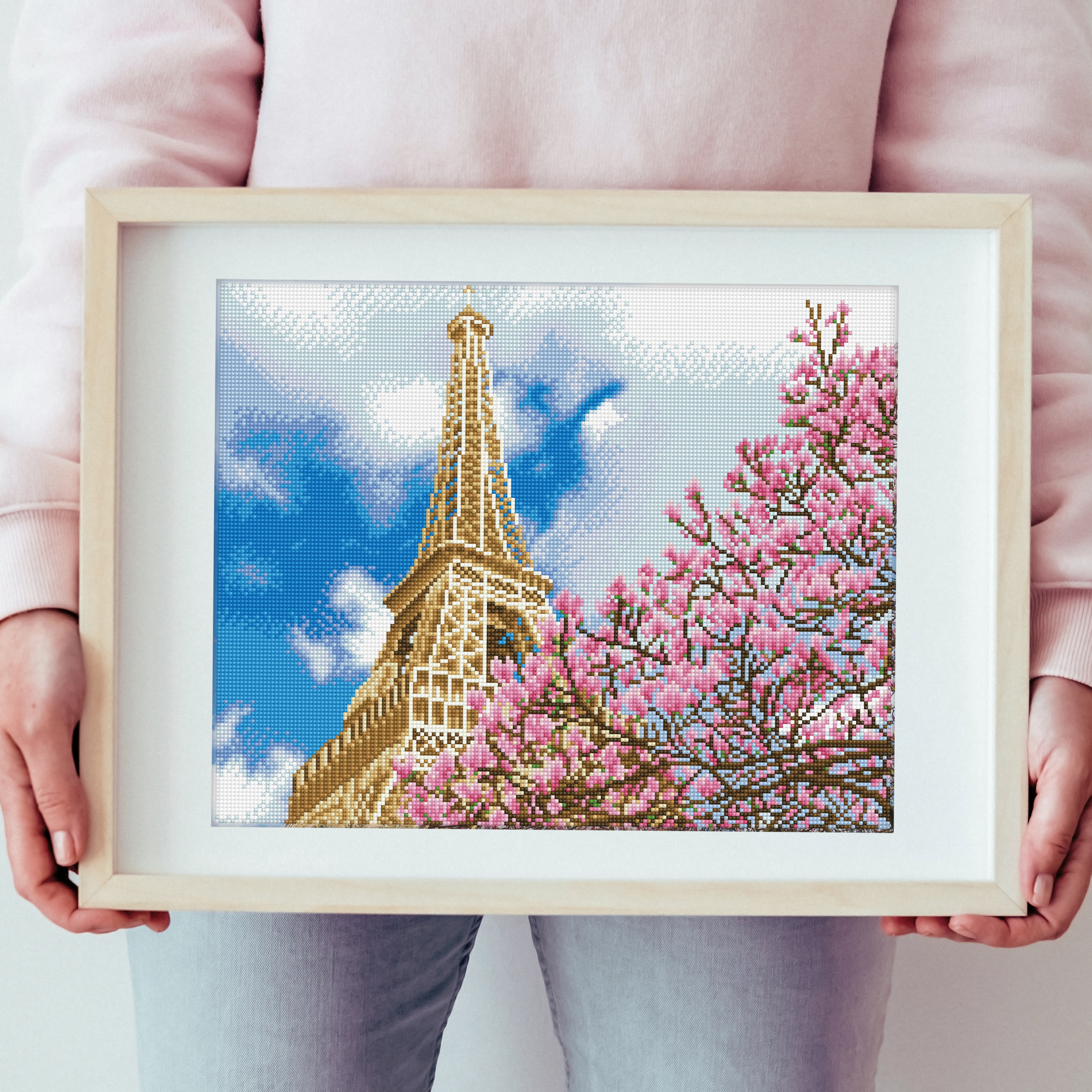 Diamond Dotz La tour Eiffel Diamond Painting Kits for Adults - Diamond Art Kits a Relaxing Creative Craft Kit with Dotz Gems 15.8x19.7