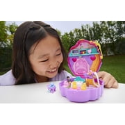 Polly Pocket Something Sweet Cupcake Compact Playset with 2 Micro Dolls & Accessories, Travel Toys