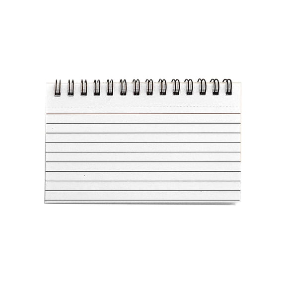 JWDX Hot Clearance! 50 Pieces Multicolor Index Cards 3x5 Inches Ruled Index Cards Sprial Note Taking Paper in Multiple Colors for Schǒ-ǒl Learning Memory Recipe Memo Scratch Pad, Notebook*1 White