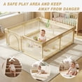 thumbnail image 5 of Easy4Home Large Baby Playpen 48"x48" Toddler Play Yards Safety Fence, Beige, 5 of 9