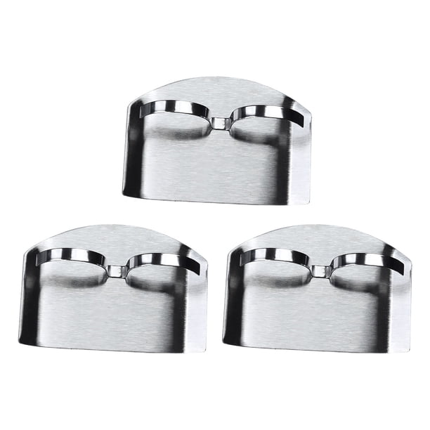 Protector de dedos de acero inoxidable para cortar - Diseño de bucle abierto ajustable para usuarios diestros y zurdos - Protector de seguridad de cocina para cortar en cubitos y rebanar