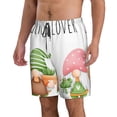thumbnail image 2 of KLL Cactus Gnome Men's Casual Summer Beach Shorts Hawaiian Shorts with Pockets-Medium, 2 of 5