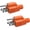 Orange, variant on 2 Pack Neutral Ground Bonding Plug for Portable Inverter Generator, Surge Protector with Floating Neutral on RV, Camper for Solve Open Ground Error (White)
