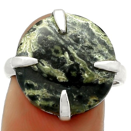 Natural Star Galaxy Jasper 925 Sterling Silver Ring s.8 Jewelry R-1305 SDR172419