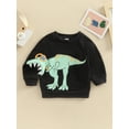 thumbnail image 2 of hirigin Infant Toddler Baby Boy Girl Dinosaur Pullover Long Sleeve Crewneck Tops, 2 of 9
