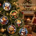 thumbnail image 6 of WEIOUKC 6PCS Wooden Christmas Ornaments Diamond Painting Kits for Adults, Christmas Diamond Art Hanging Pendant DIY Single-Side Craft Kit, for Tree & Wall Decor, 6 of 7