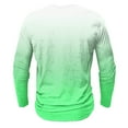 thumbnail image 4 of Dagugfen Plus Size Mens Shirts Button V Neck Long Sleeve Loose Gradient Color Comfy Casual Shirts Fashion, 4 of 4