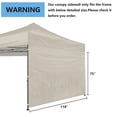 thumbnail image 2 of Jorohiker 10x10 Canopy Tent Sidewalls Pop Up Canopy Outdoor Shade Canopy, Outdoor Canopies Instant Canopy Sunwall, 1 Pack Straight Leg Canopy SideWall Only, Cream, 2 of 7
