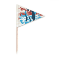 thumbnail image 1 of Graffiti Street Red Blue Art Illustration Pattern Toothpick Triangle Cupcake Toppers Flag, 1 of 3