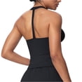 thumbnail image 3 of Laqbezok Women's Sexy V-Neck Halter Yoga Tank Top, Stylish Y-Back Sports Camisole, Athletic Crop Top, Stretchy Performance Workout Vest for Running and Gym Fitness, 3 of 8