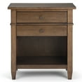 thumbnail image 6 of Simpli Home Carlton 24 inch Solid Wood Transitional Bedside Table in Rustic Natural Aged Brown (Set of 2), 6 of 6