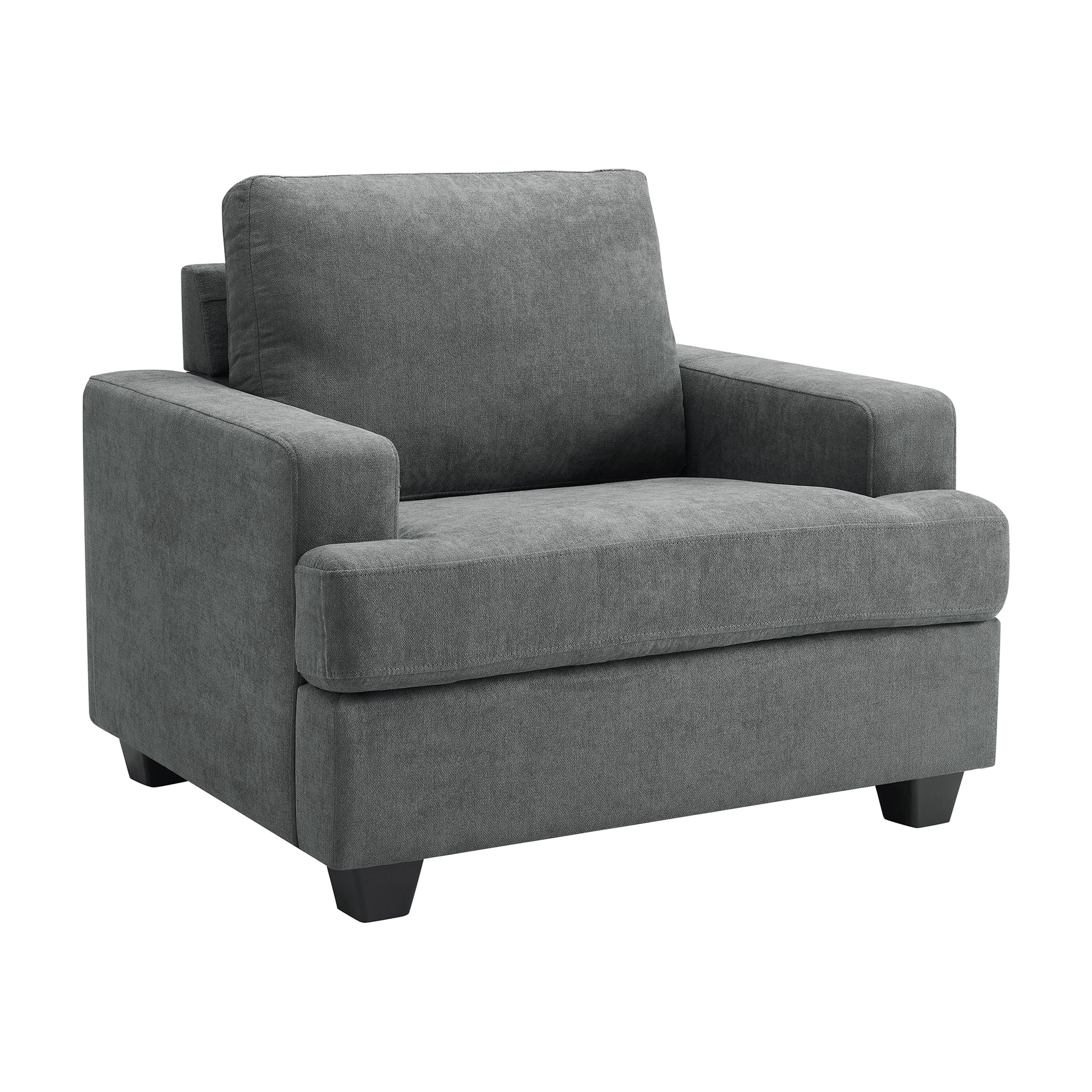 AC Pacific Thomas Modern 3-Piece Living Room Set, Grey