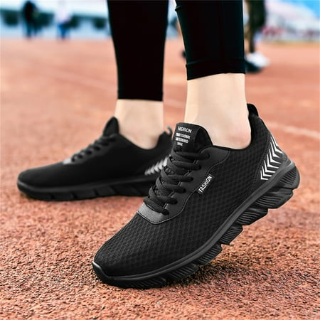 

PhoneSoap Men Colorblock Mesh Lace Up Casual Shoes Comfortable Breathable Soft Sole Sneakers White