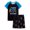 Dino Gamer Black, variant on Beezizac Pajamas For Boys Fun Surf Dino Short Sleeves 2-Piece PJs Set Kid Comfy Sleepwear Size 10