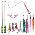 thumbnail image 1 of Cat Wand Toys Whefory retráctil con 11 recambios de plumas, 2 unidades, 1 of 6