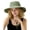 Green, variant on Women Fold-Up Wide Brim Sun Hat, Ponytail Breathable Cotton Summer Beach Gardening Hat