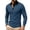 Navy, variant on Gfyviroh Men's Pullover Shirt Vintage Geometric Jacquard Trendy Collared Shirts Slim Fit Long Sleeve Business Dress Shirt