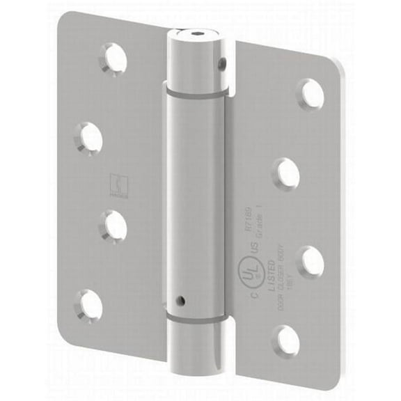 Hager  4 x 4.25 in. Radius Corner Steel Full Mortise Residential Spring Hinge, Matte Antique Bronze