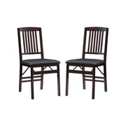 Linon Triena Dining Chair, Set of 2, Dark Brown