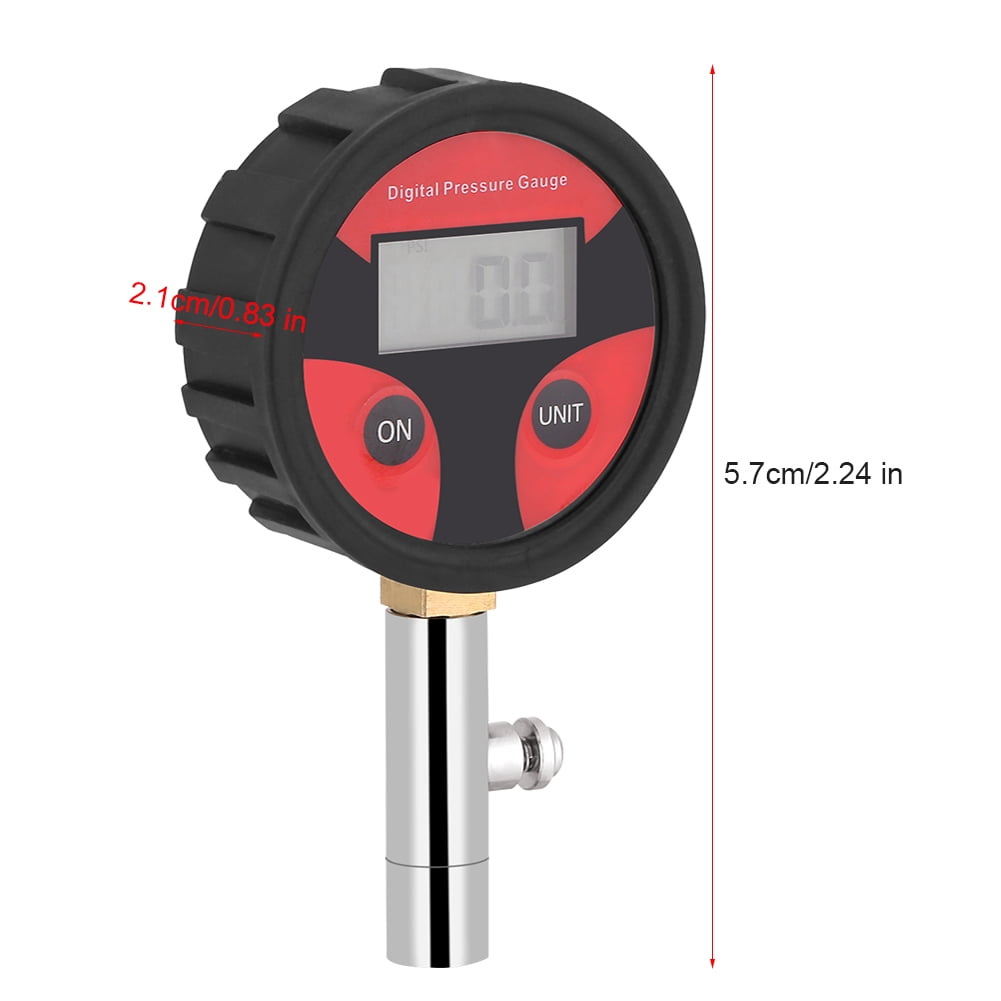 Rdeghly 0200PSI Digital Tire Pressure Gauge with Tyre Valve and Caps