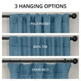 thumbnail image 5 of HPD Half Price Drapes Denim Faux Linen Room Darkening Curtains for Bedroom & Living Room Curtains (1 Panel), Door & Window Curtains 108 inches long, Rod Pocket Curtains & Drapes, 50W X 108L, 5 of 11