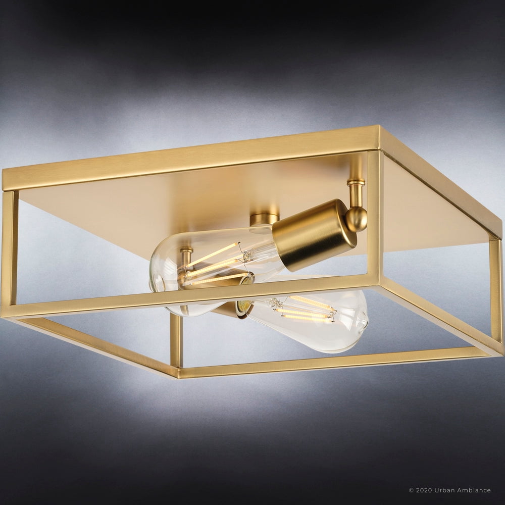Luxury Modern Ceiling Light, 4.5H x 12W, with Mid-Century Modern Style, Satin Gold, UHP4031 by Urban Ambiance
