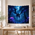 thumbnail image 5 of Moon Stars Nighttime with Forest Formidable Dragon Expansive, Mystical Fantasy for Space Lovers, Galaxy Room Decor, Halloween Gift, Tapestry Wall Hanging for Bedroom and Dorm, 5 of 7