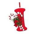 thumbnail image 3 of Adorno navideño con letras, decoración navideña, colgante con abalorios para bricolaje, decoración para de Navidad, corona de celebración, I, 3 of 8