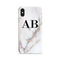 thumbnail image 1 of Personalised Gold Stained Marble Initials iPhone XS Max Case,iPhone 14 Pro Max, 1 of 4