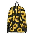 thumbnail image 3 of Floral Print Bookbag for School College and Work, Large Capacity Backpack with Laptop Compartment, Durable Everyday Bookbag for Commuting and Travel, Sunflower Flowers Design Unisex Gift, 3 of 5