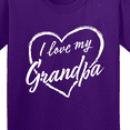 thumbnail image 4 of Inktastic I Love My Grandpa in White Chalk Heart Youth T-Shirt, 4 of 5