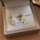 thumbnail image 5 of Pendientes giratorios de árbol de Navidad para mujer, aretes de circonita con microincrustaciones, luz fresca y dulce, Pin de plata de lujo, 5 of 6