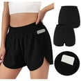 thumbnail image 4 of Cute Shorts for Women, Active Shorts for Women,Womens Athletic Running Shorts Workout Pants with Elastic Waist and Pockets for Fitness and Exercise Activities 2PCS, 4 of 4