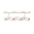 thumbnail image 1 of SIYTUAU Wall Mounted Hook Rack With 4 Hooks And Shelf For Bathroom Kitchen Entryway Wood Material 12.9 Inch Length 3.9 Inch Depth Rust Free Design, 1 of 7