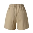 thumbnail image 5 of Finelylove Women'S Shorts Casual Brown Shorts Shorts High Waist Rise Solid Beige M, 5 of 8