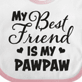thumbnail image 4 of Inktastic My Best Friend is My Pawpaw with Hearts Boys or Girls Baby Bib, 4 of 4