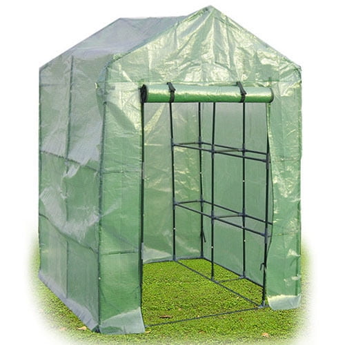 Costway Portable Mini Walk In Outdoor 2 Tier 8 Shelves Greenhouse by Costway