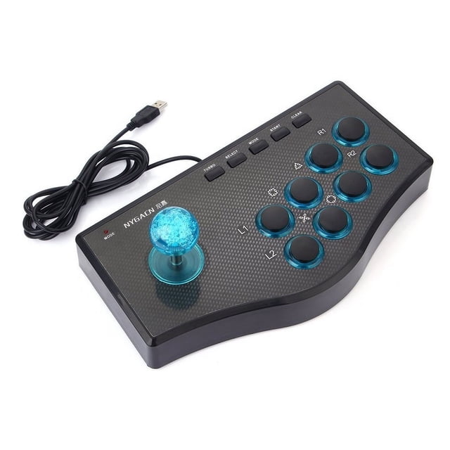 Controlador de Juegos 3 en 1 USB con Cable Joystick de Lucha en Arcade