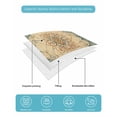 thumbnail image 5 of Quilts Twin Size, Brown Teal Floral Soft Comforter Bedding Set for Bed, Vintage Botanical Ethnic Boho Lightweight Quilted Bedspread with Pillow Cover(2 Pieces) for All Season, 68x86 Inch, 5 of 6