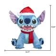 thumbnail image 3 of Christmas Holiday Plush Toys Stitch w/Santa Hat & Scarf Disney 14.17 in x 15.35 in x 12.6 in 1.53 lb, 3 of 6