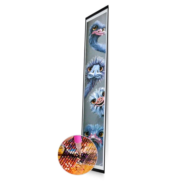 Cuadros Decorativos Kit de pintura de diamantes Arte de mosaico de diamantes cuadrado completo de avestruz DIY Tmvgtek embutido en tela