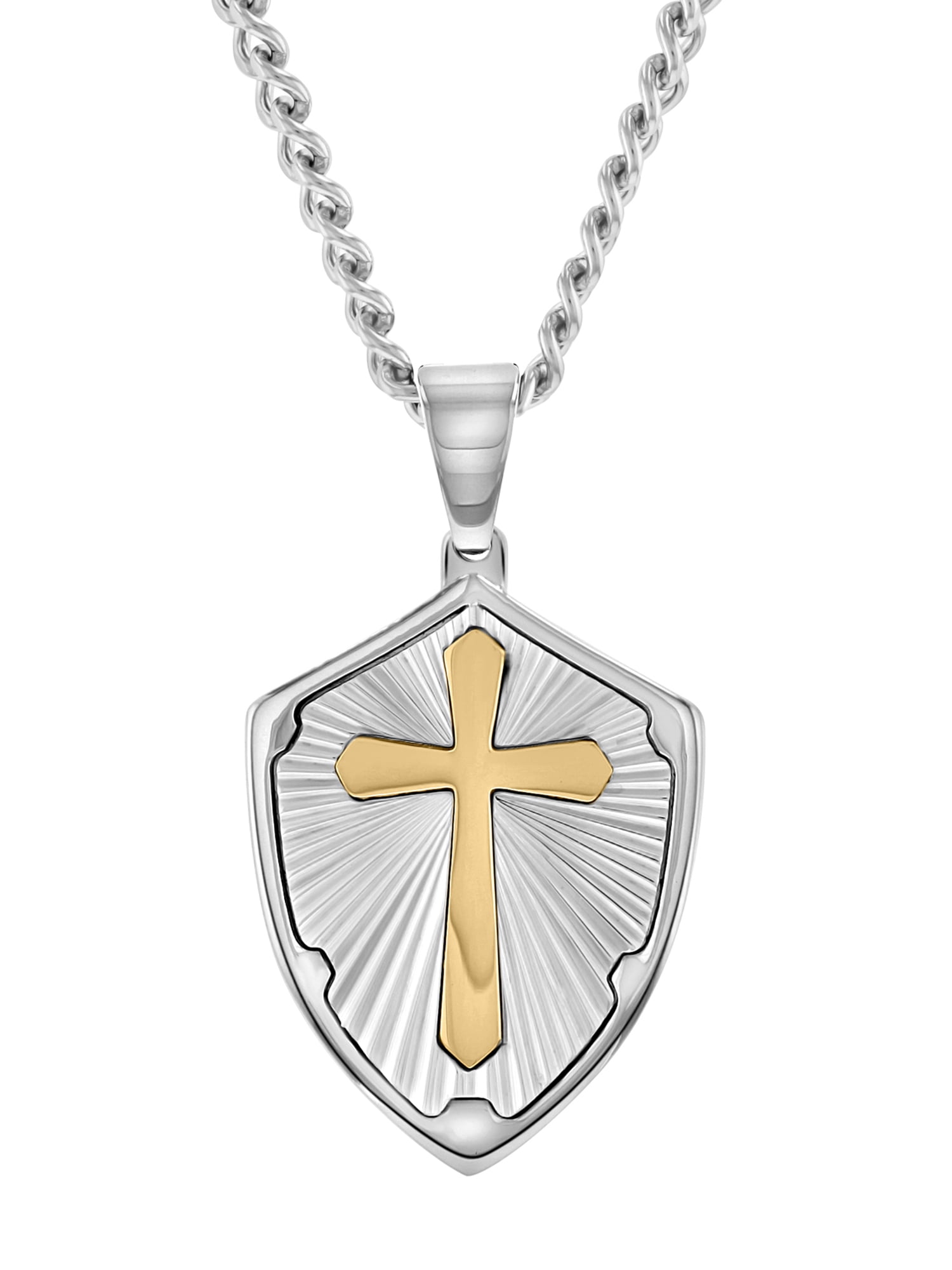 Details about   Men's 2 inch Long Large Customized Shield Pendant 14k White Gold Plated Silver