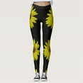thumbnail image 1 of WILLBEST Leggings de Yoga de Cintura Alta con Estampado de Girasoles para Mujer, Mallas de Moda, Pantalones Deportivos de control, Pantalones Elásticos Cómodos para Entrenar Mediana, 1 of 6