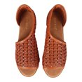 thumbnail image 3 of Women Leatherette Woven Open Toe Dorsay Flat 18579, 3 of 4