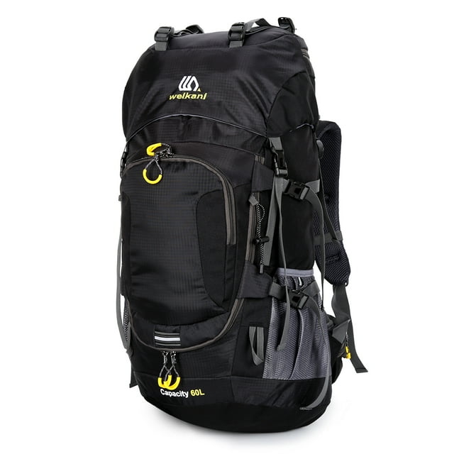 Sac à Dos de Randonnée Imperméable 60 L Camping Alpinisme Cyclisme Sac à Dos Sac de Sport Extérieur avec Housse de Pluie