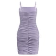 thumbnail image 2 of IBTOM CASTLE Girls Ruched Bodycon Teens Party Dress Mesh Sleeveless Pencil Short Dress Tight Dresses for Teens Holiday Purple, 2 of 7