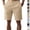 Khaki, variant on Mfakffe Men Linen Shorts Summer Casual Vintage Shorts Outdoor Knee Length Short Pants Elastic Waist Wide Leg Bottom (Khaki, 3XL)