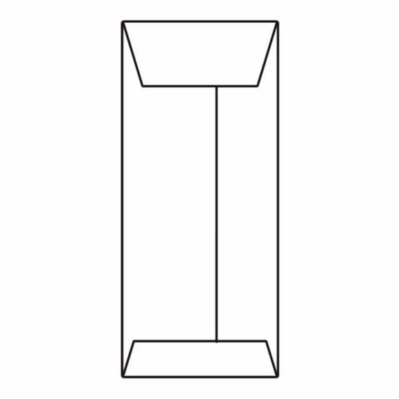 #10 Open End Policy Envelopes, 4-1/8" x 9-1/2", 28#, White Kraft, Center Seam (Box of 500)